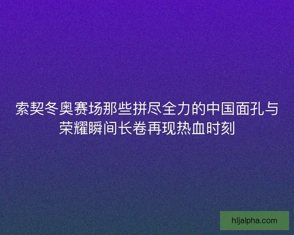 索契冬奥赛场那些拼尽全力的中国面孔与荣耀瞬间长卷再现热血时刻